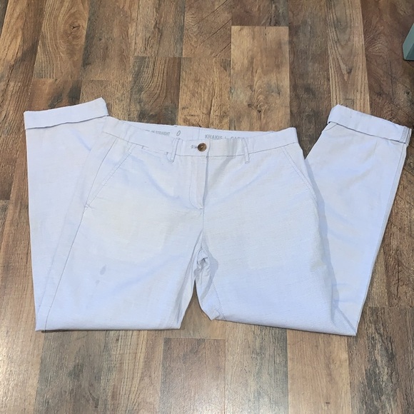 Khakis by GAP.  Broken-In Straight. Size 0. 100% Cotton. Blue Mini Stripe. - Picture 2 of 9